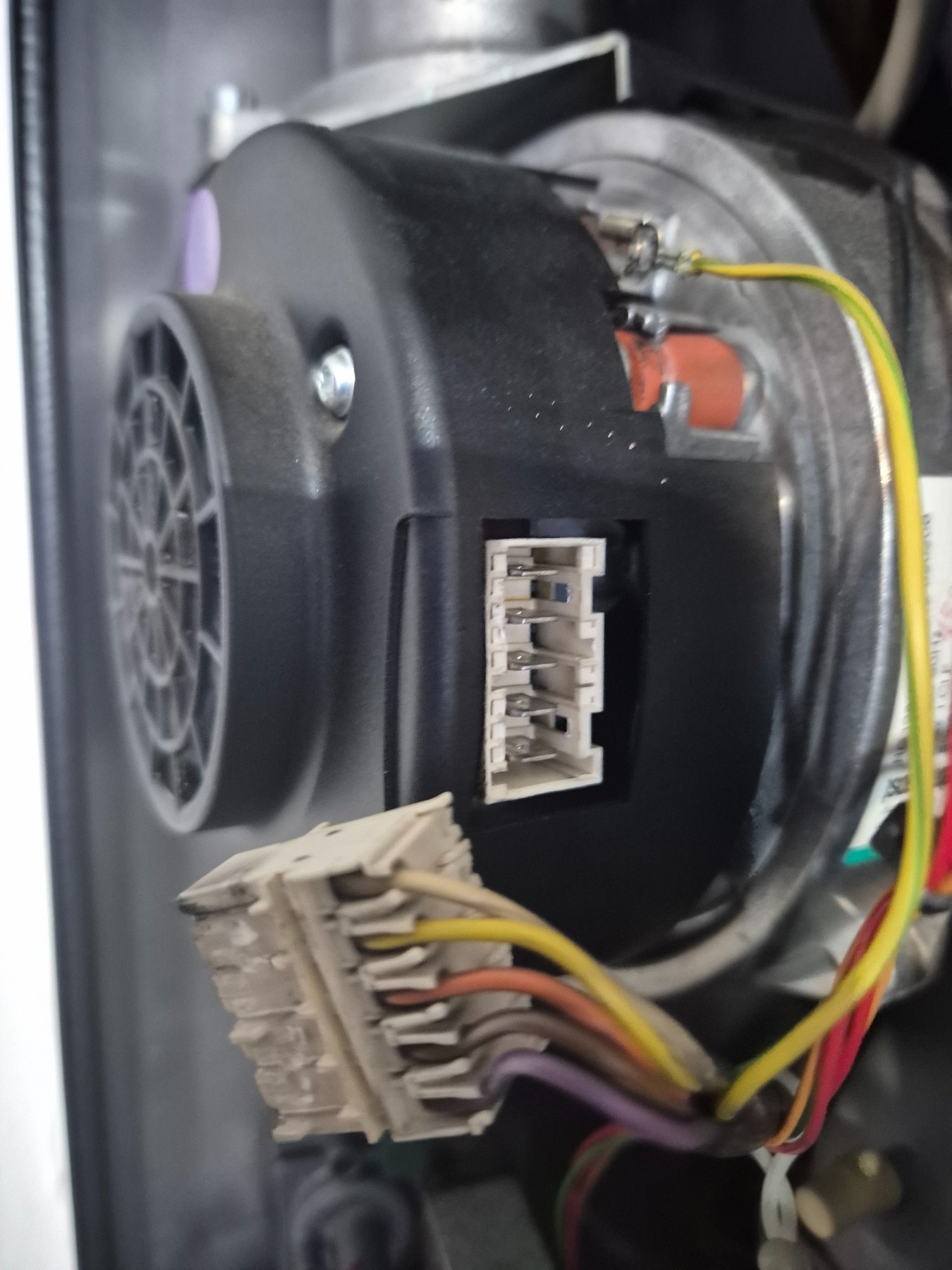 Boiler component inspected during heating maintenance